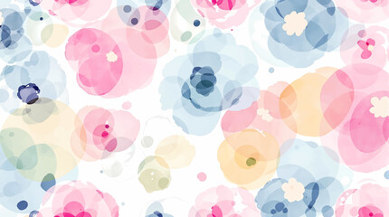 Vector seamless background. Abstract floral pattern. Modern, bright and colorful print on a light background. Ideal for textile design, screensavers, covers, cards, invitations and posters.