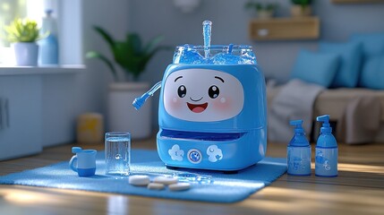 Cute blue water dispenser for kids