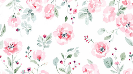 Seamless pattern with flowers
