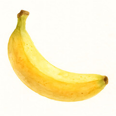 Hand drawn watercolor Banana isolated on white background