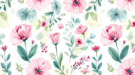 Seamless background with flowers