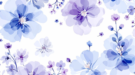 Seamless background with flowers, Computer drawn flower illustration. Watercolor Flowers.Manual composition.Big Set watercolor elements.