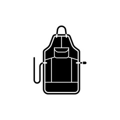 mandatory safety signs icon symbol only_wear body protection apron black and white color symbol only 