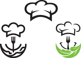 Chef hat icon vector image