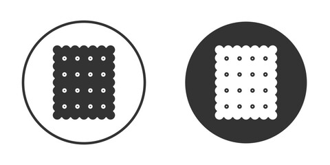 Crackers icon in trendy flat design versions in black and white.