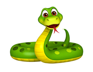 Cute cartoon green snake illustration with transparent background (PNG), perfect for kids&rsquo; designs, educational materials, and playful projects.