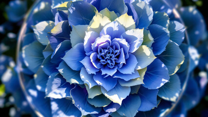 Vibrant Blue Succulent: A Stunning Floral Arrangement for Garden Decor