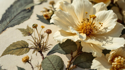 Vintage Floral Composition: Beautiful Dried Flowers for Home Decor