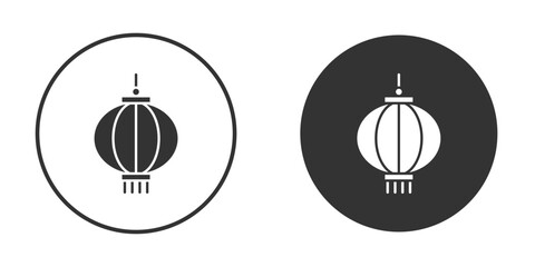 Lantern icon in trendy flat design versions in black and white.