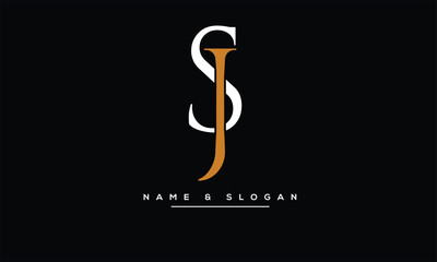 Obraz premium JS, SJ, J, S Abstract Letters Logo Monogram