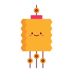Flat Chinese Lantern Vector Icon