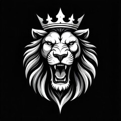 Obraz premium mascot the lion king roars