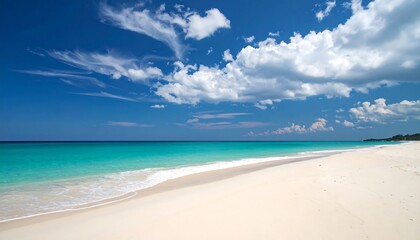 Fototapeta premium Pristine beach, vibrant sky