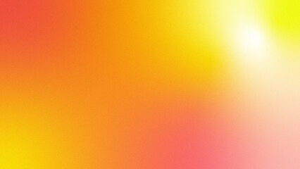 Coral pink to golden yellow gradient abstract background Smooth ombre blend transitions. Soft blur light glow shimmer. Dreamy hazy texture with warm neon tones. Vivid gentle modern design.