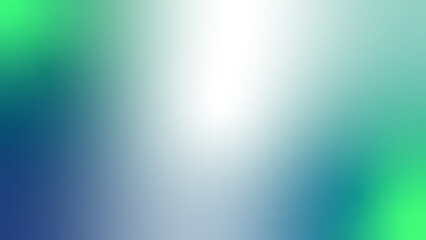 Green navy blue teal abstract background. Color gradient ombre blend. Smooth transition. Bright light center glow. Shimmer neon metallic. Noise grain texture blur. Vivid futuristic design