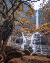 Cikanteh Waterfall in Sukabumi is a breathtaking natural wonder, with crystal-clear waters...