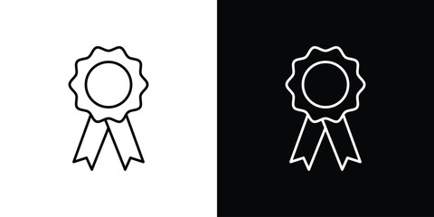 Accreditation icon. Editable stroke line icons