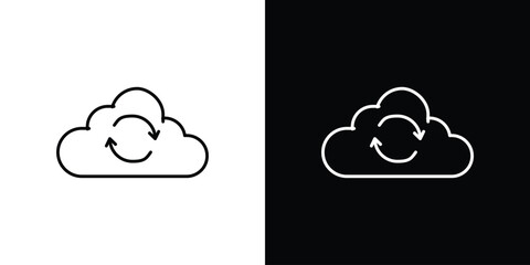 Backup icon. Editable stroke line icons