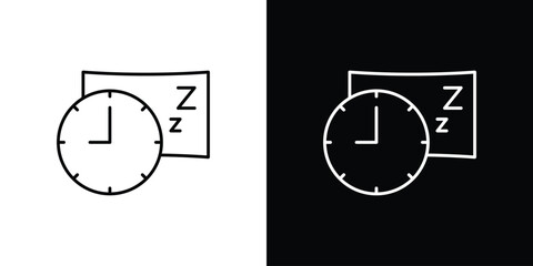Bedtime icon. Editable stroke line icons