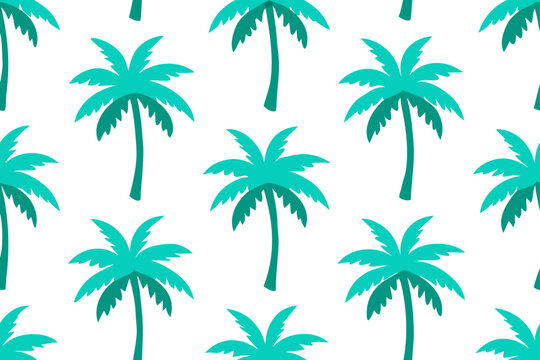 palm trees seamless pattern