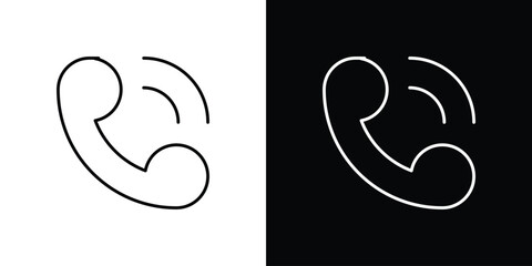 Call icon. Editable stroke line icons