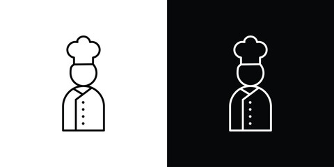 Chef icon. Editable stroke line icons