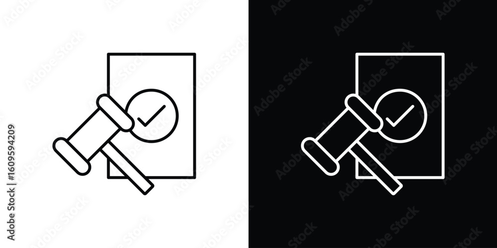 Poster code of conduct icon. editable stroke line icons