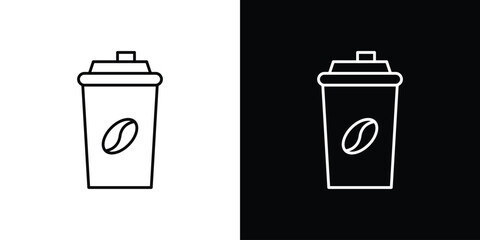 coffee cup icon. Editable stroke line icons