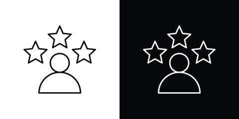 Customer loyalty icon. Editable stroke line icons