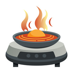 Science lab hot plate vector with detailed temperature dial