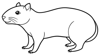 Obraz premium Small hyrax mammal vector illustration in natural style