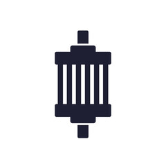 Fuel filter icon, pictogram on white