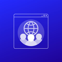 global audience vector icon for web