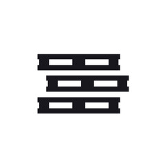 pallets icon, pictogram on white
