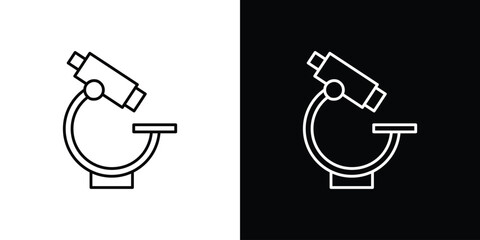 Microscope icon. Editable stroke line icons