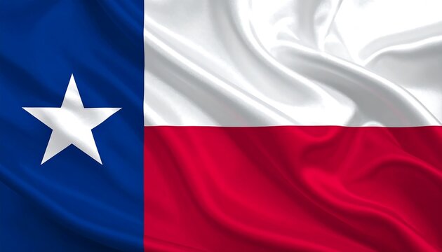 Texas flag, rippled fabric texture
