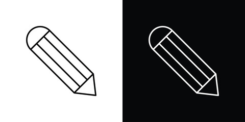 Pencil icon. Editable stroke line icons