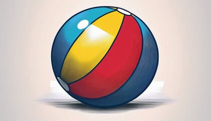 beach ball isolated on white