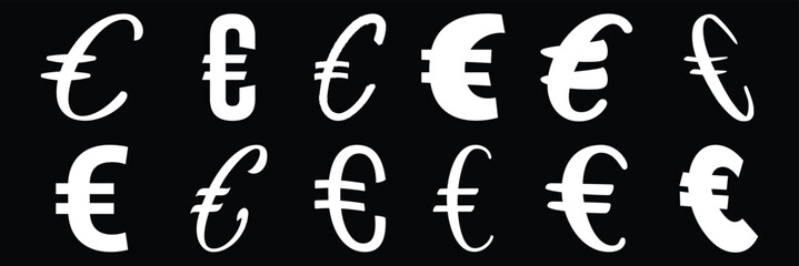 Euro Icon Outline vector sign
