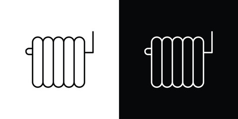 Car radiator icon. Editable stroke line icons