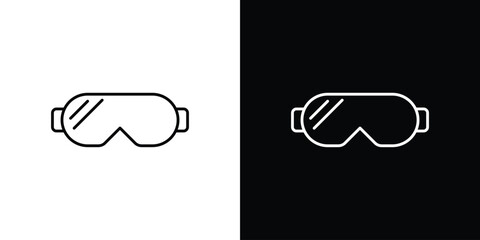 Safety goggles icon. Editable stroke line icons