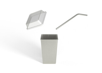 Glossy Stainless Drink Box Mockup