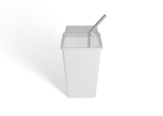 Glossy Stainless Drink Box Mockup for Juice