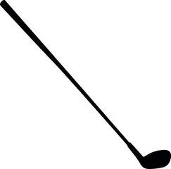 Dynamic Golf Club Silhouette Isolated on White