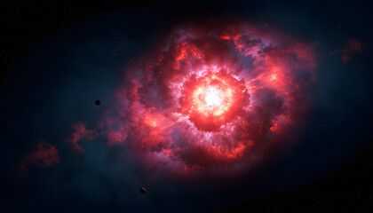 Animated star explosion in deep space with vibrant colors  