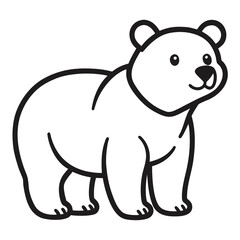 Grizzly bear on white background