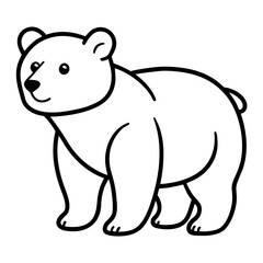 Grizzly bear on white background