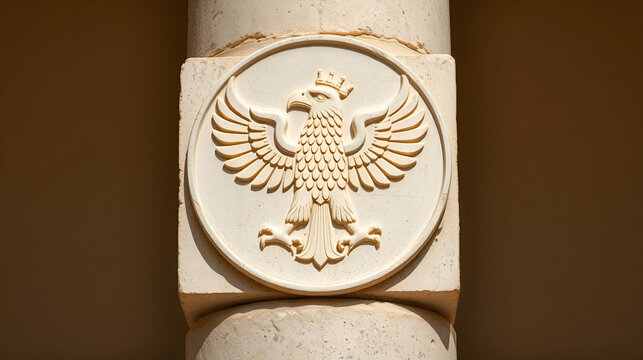 Zeus Eagle Symbol Relief on Column Base, Tyre, Lebanon
