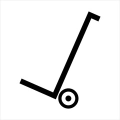 Lift with trolley icon vector isolated on a white background. 