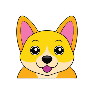 recommend clip art: Cute Dog Peeking Cartoon Vector Illustration